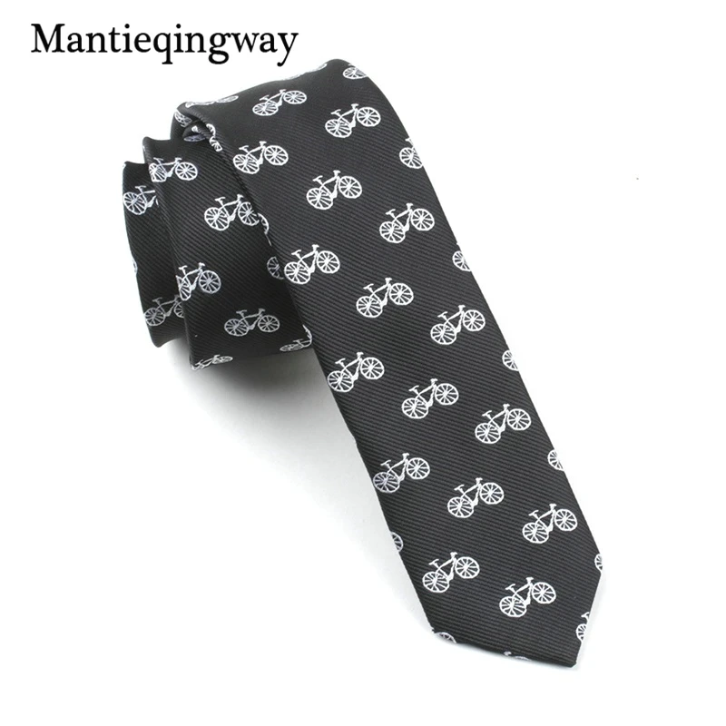 Mantieqingway 5 см Повседневный галстук бабочки для худых велосипед Мужчин узор Gravatas