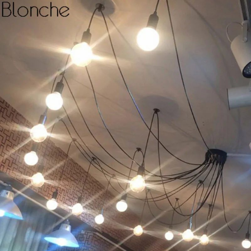 Современные промышленные подвесные светильники большого паука винтажная