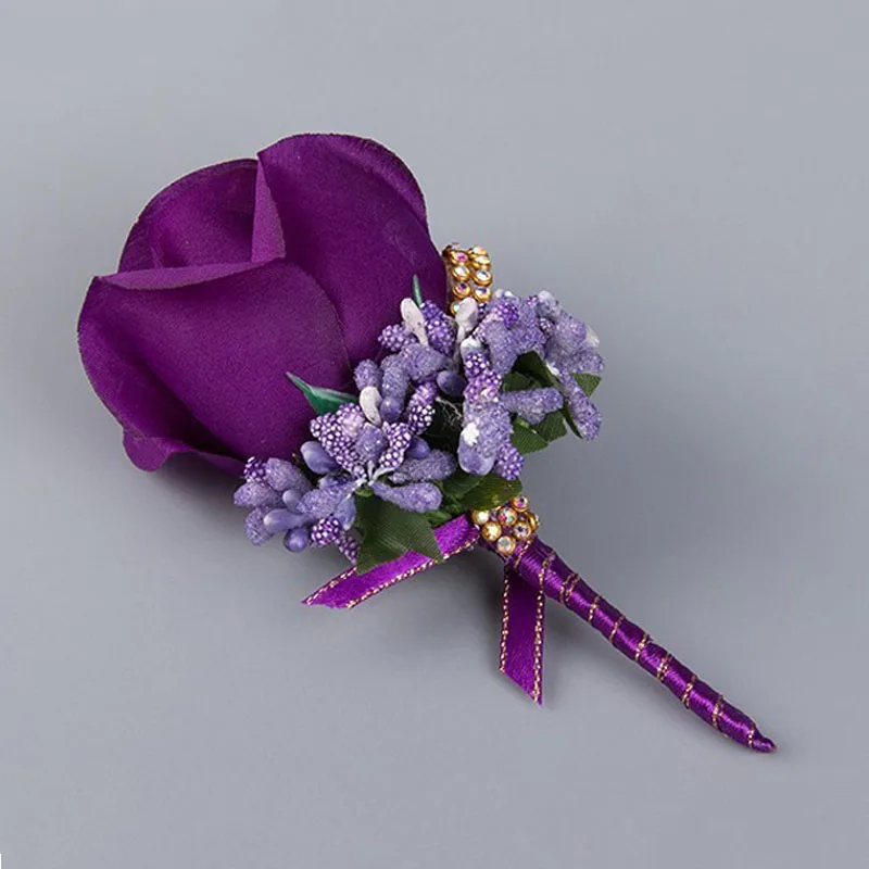 1 шт. корсаж цвета слоновой кости для мужчин жениха шафера Шелковая Роза цветок