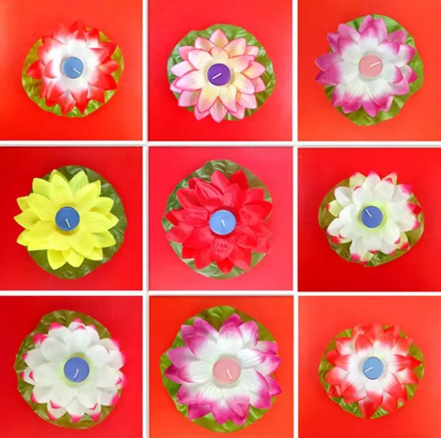 10 шт. Микс Цветов Свеча Лилия в виде воды лотоса желая лампа Свадебный детский душ