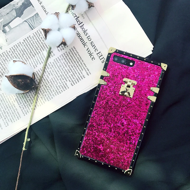 Selfan женский модный роскошный брендовый блестящий чехол для iPhone 6 s 7 8 Plus XS XR XSMAX