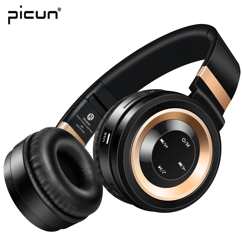 Picun P6 Беспроводной Bluetooth наушники стерео Бас-гарнитура Hi-Fi музыка с микрофоном TF