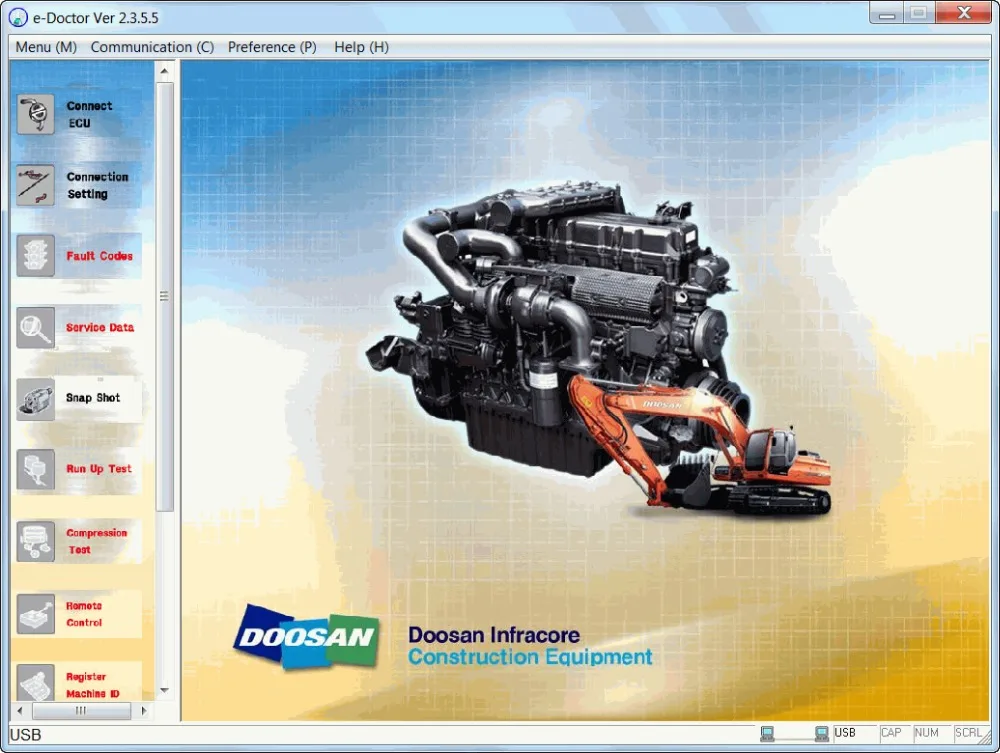 Диагностика двигателя Doosan eDoctor 2.3.5.6 (EDIA)|engine diagnostic|doosan diagnostic |