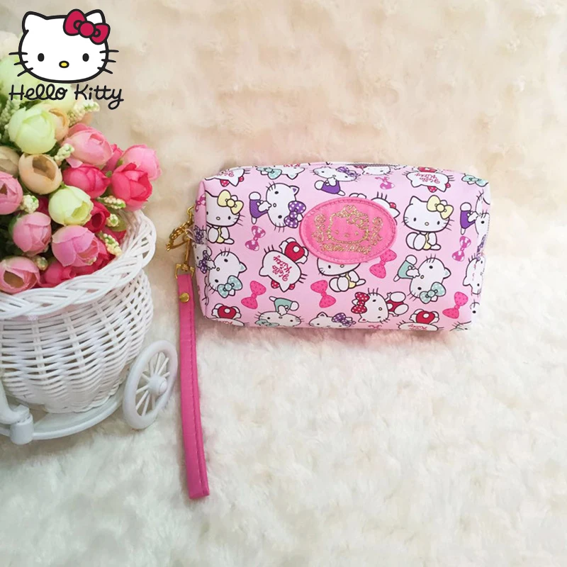 Hello Kitty милый мультяшный кошелек hellokitty косметическая сумка для путешествий