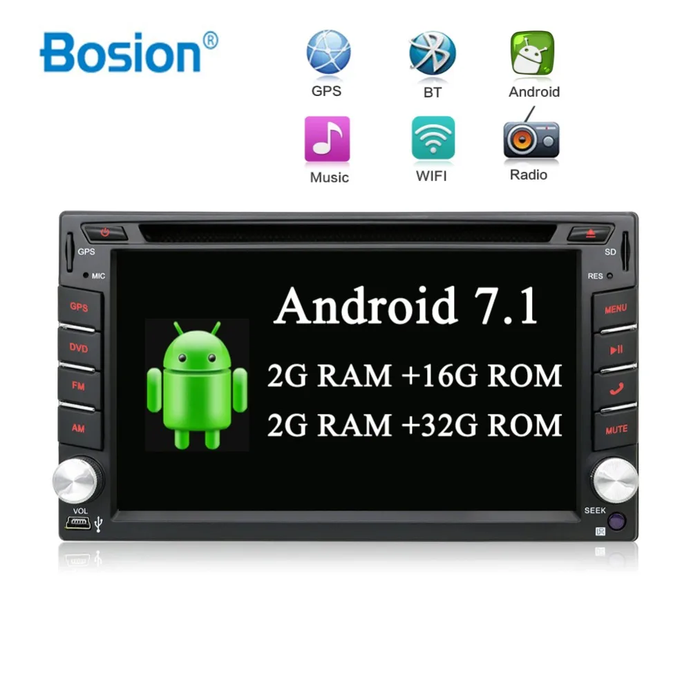 Универсальный 2 din Android 7 1 DVD плеер автомобиля с gps + Wi Fi Bluetooth автомобильное FM Радио