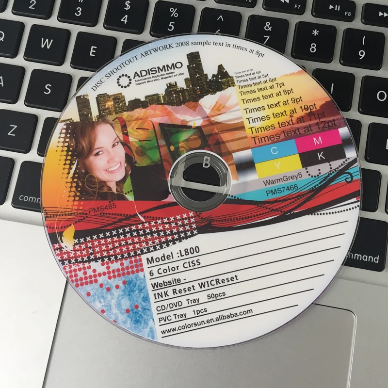 Для epson dvd-принтера для dvd-cd-печати l800 струйный ПВХ-принтер печати видеокарт с 51