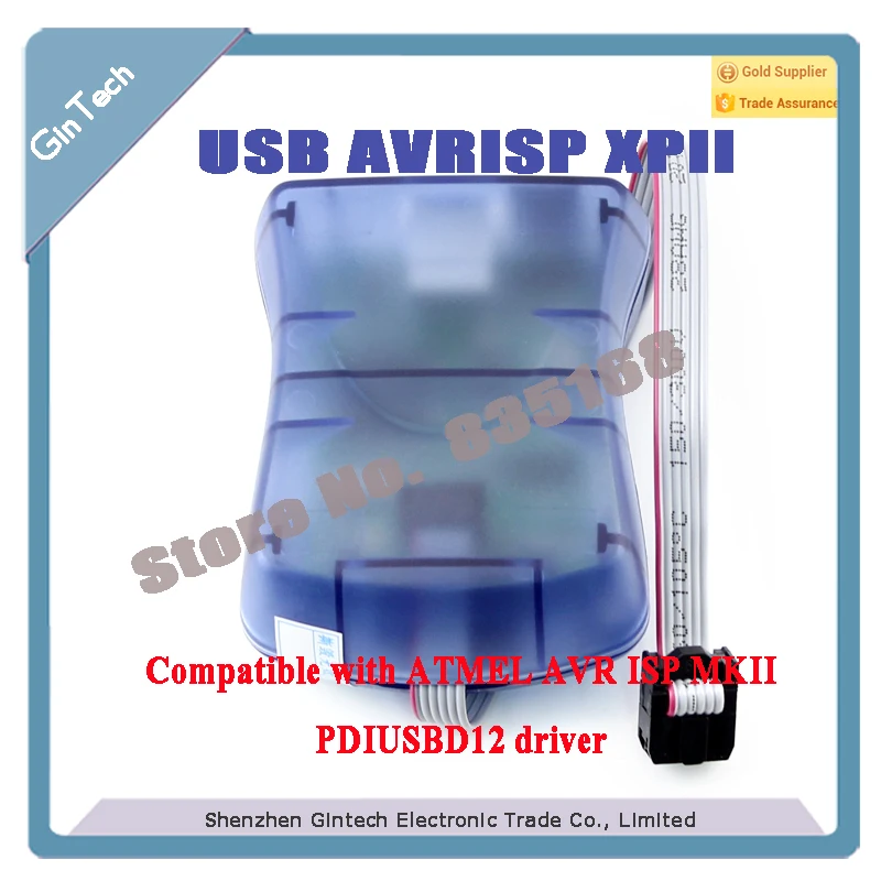 Программатор PDIUSBD12 USB AVRISP XPII Atmel AVR совместим с mkII ISP программатор mk2 поддерживает