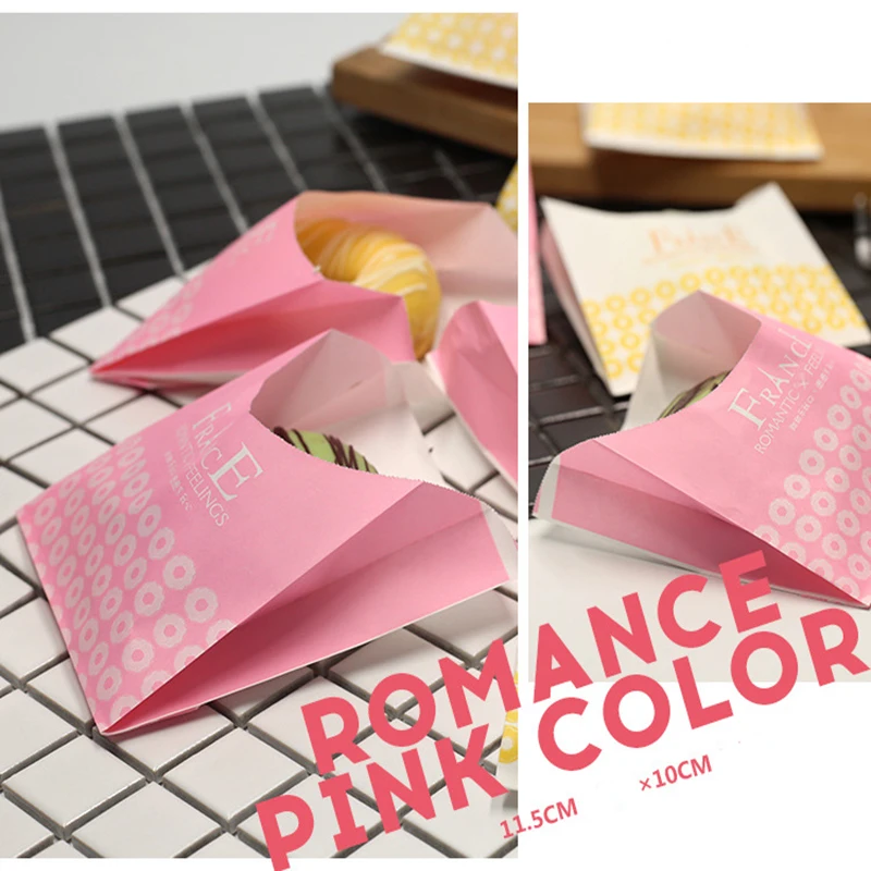 10pcs Donuts Packaging Bags Baking Packages Hand Instant Fries Snacks West Point Biscuits Snack Package | Дом и сад