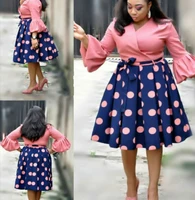 african women new summer elegent fashion style printing plus size polyester dress l 3xl