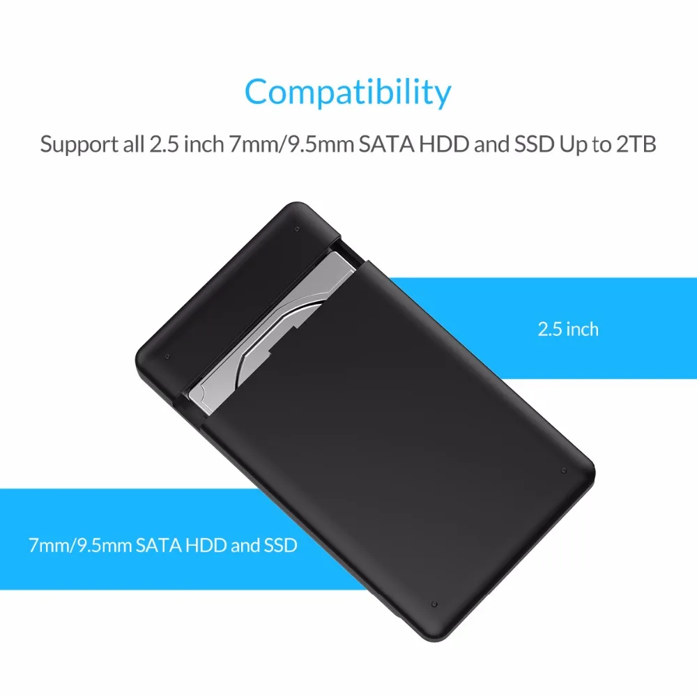 ORICO чехол для жесткого диска 2 5 SATA к USB 3 0 Корпус инструмент Бесплатная поддержка