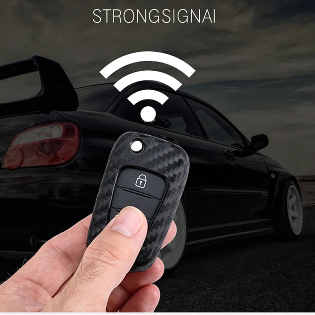 Силиконовый флип чехол WFMJ из углеродного волокна с цепочкой для ключей Kia K5 K2 Sportage