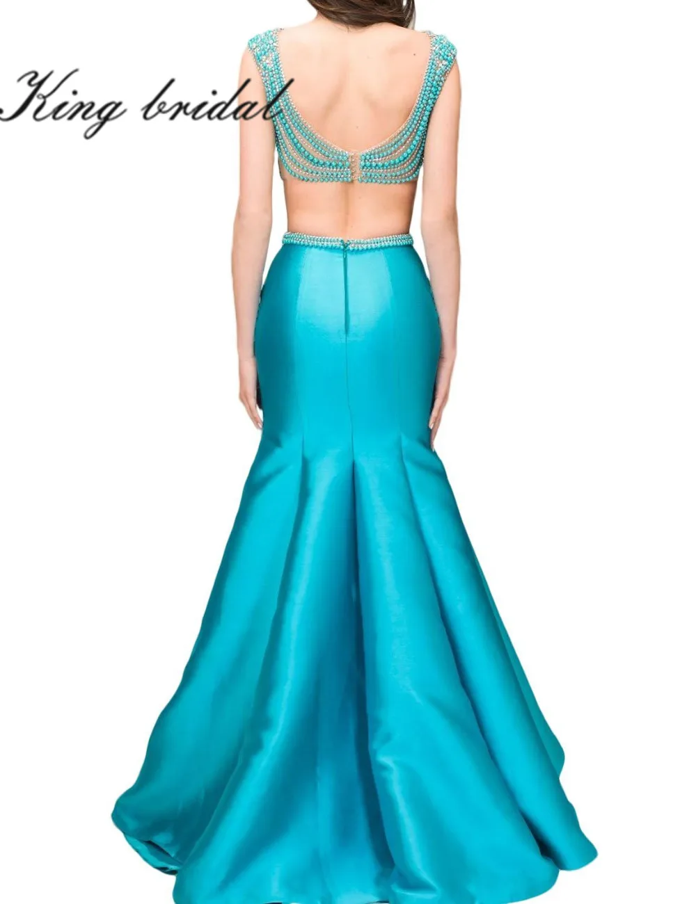 Сексуальная Из Двух Частей Русалка Вечернее Платье Abendkleider 2017 Люкс