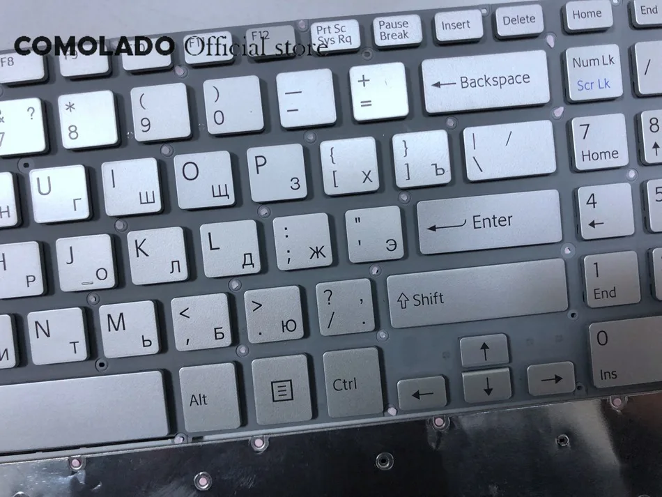 RU Русская клавиатура для ноутбука Sony Vaio SVF15 FIT15 SVF151 SVF152 SVF153 SVF1541 SVF15E серебристый