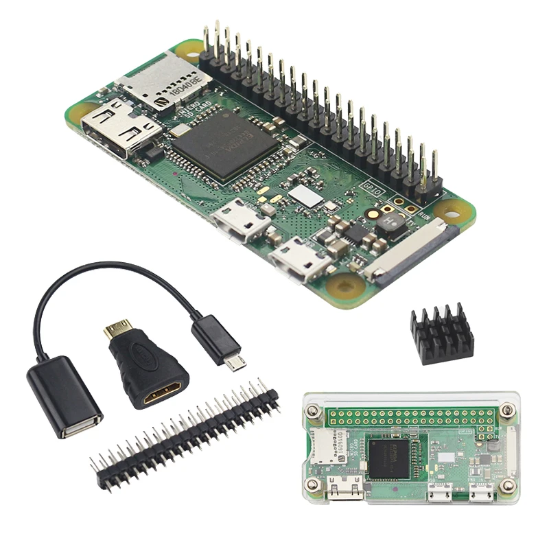 Raspberry Pi Zero WH 1 ГГц 512 Мб ОЗУ с WiFi и Bluetooth 40Pin предварительно припаянные GPIO заголовки +