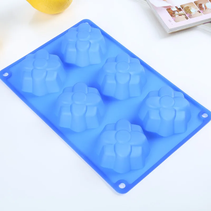 100% пищевой силикон 6 полостей восьмиугольная форма башни для торта стандартная