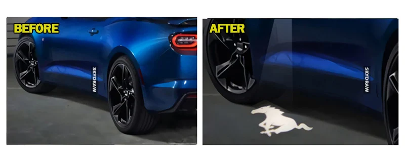 1 пара для FORD MUSTANG 2015 2016 2017 2018 2019 автомобиля светодиодный Двери Зеркало заднего