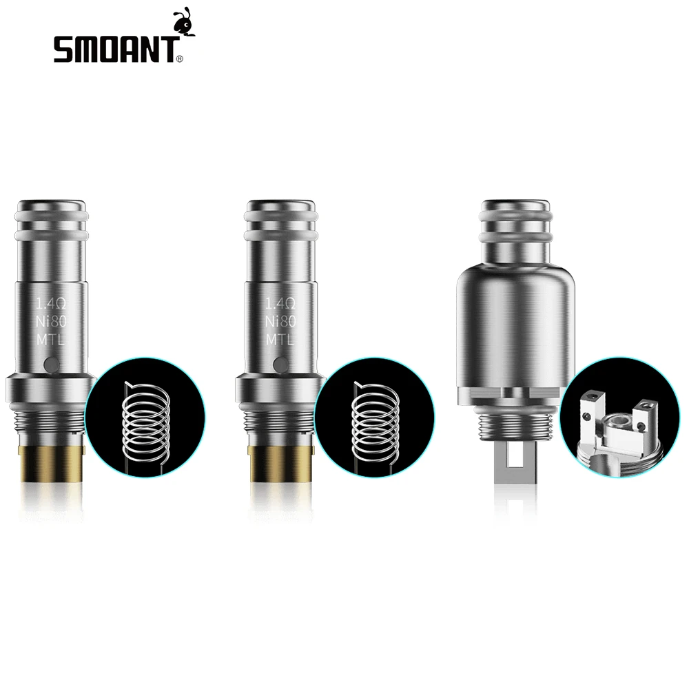 Оригинальный комплект Smoant Pasito Pod System Встроенный 1100 мАч MTL Ni 80 катушка/DTL Mesh VS Cuboid