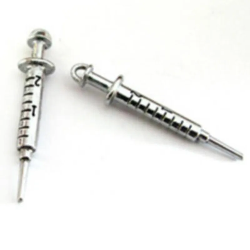 20 шт. высокое качество винтажные медсестры шприц подвеска кулон ювелирные