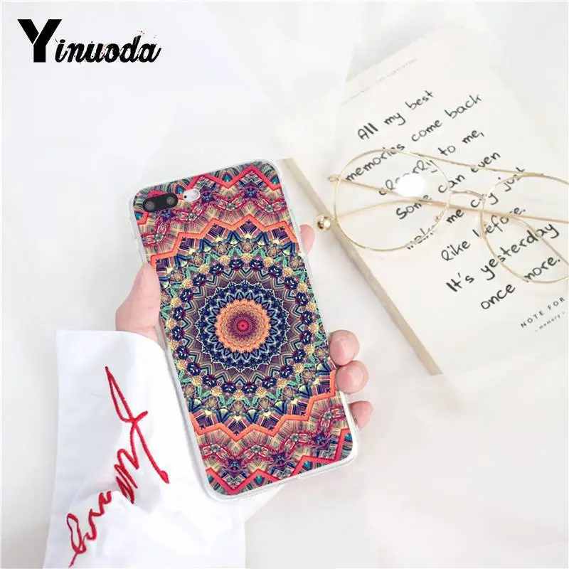 Чехол Yinuoda для телефона с рисунком мандалы и цветов iPhone 8 7 6 6S Plus X XS MAX 5 5S SE XR 10 11 11pro