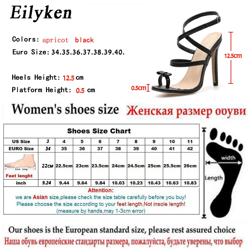 Eilyken/Модные женские босоножки на высоком каблуке с бантом; пикантные туфли с открытым носком; Новинка года; вечерние женские босоножки с ремешком и пряжкой