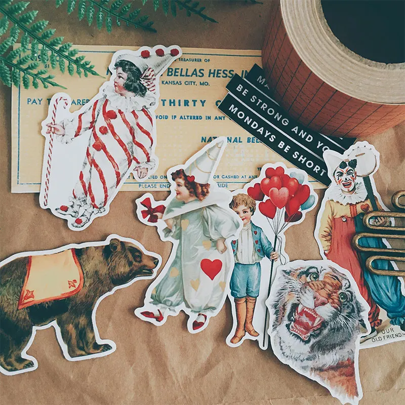 20 шт Цирк Клоун украшения наклейки DIY планировщик Дневник Scarpbooking индекс Эсколар |