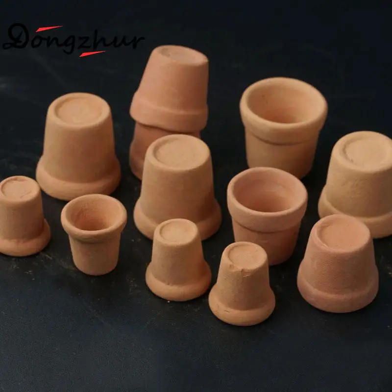 12 шт./компл. красные керамические горшки Miniaturas 1:12 Кукольный дом мебель 3D DIY Juguetes De Madera из кукольные аксессуары игрушечный домик горшок