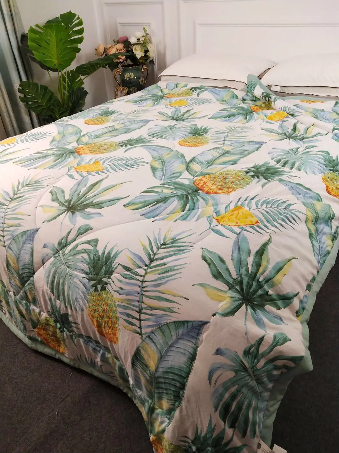 Big pineapple Цветочные печатные постельные принадлежности лоскутное одеяло ручной работы одеяло ed пледы воздух дышащее одеяло комфортное одеяло для летние одеяла - Цвет: Big pineapple