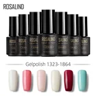 Гель-лак для ногтей ROSALIND 1 S, черная бутылка 7 мл, телесного цвета 1323-1465, УФ-светодиодный маникюрный гель для ногтей, Полупостоянный макарон