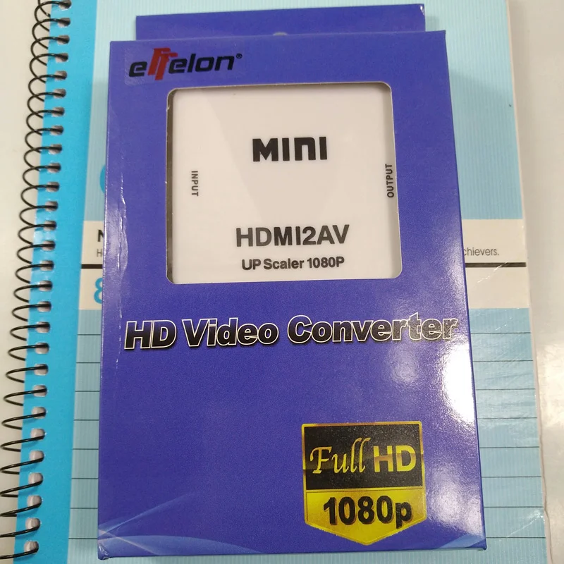 Effelon Мини HD Video Converter Box RCA cvsb L/R AV для HDMI конвертер адаптер 1080 P HDMI2AV NTSC pal выход К