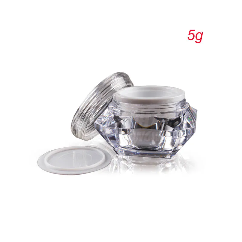 

New 5g diamond shape cream jar plastic jar Cosmetic Jar Cosmetic Packaging cosmetic container