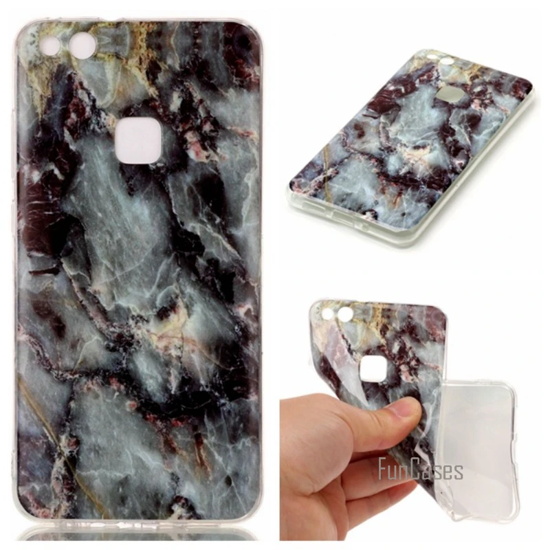 Мягкие Мрамор камень Чехол для Huawei P10 Lite p10lite P 10 ETUI capinhas Para Капа hoesje Carcasa Fundas Coque