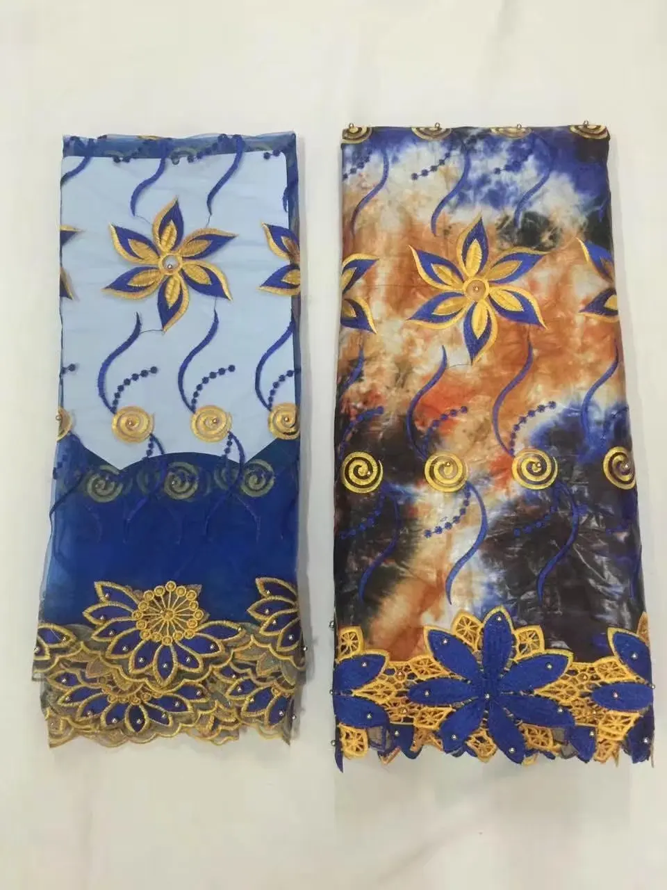 Африканская Базен ткани Высокое качество Riche ткань с вышивкой 2 ярдов тюль