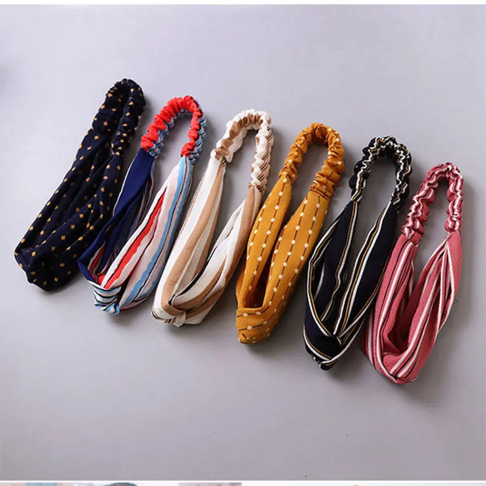 Girl Spring Suede Soft Solid Headbands Vintage Cross Knot Elastic Hairbands Bandanas Girls Hair Bands Accessories W0210 | Детская одежда