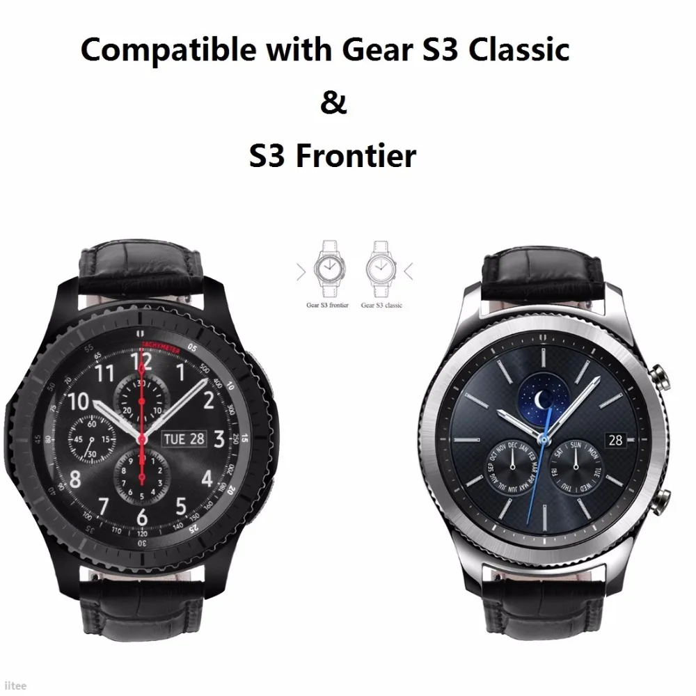 Сменный ремешок из натуральной кожи с крокодиловым узором для Samsung Gear S3 Classic/Frontier