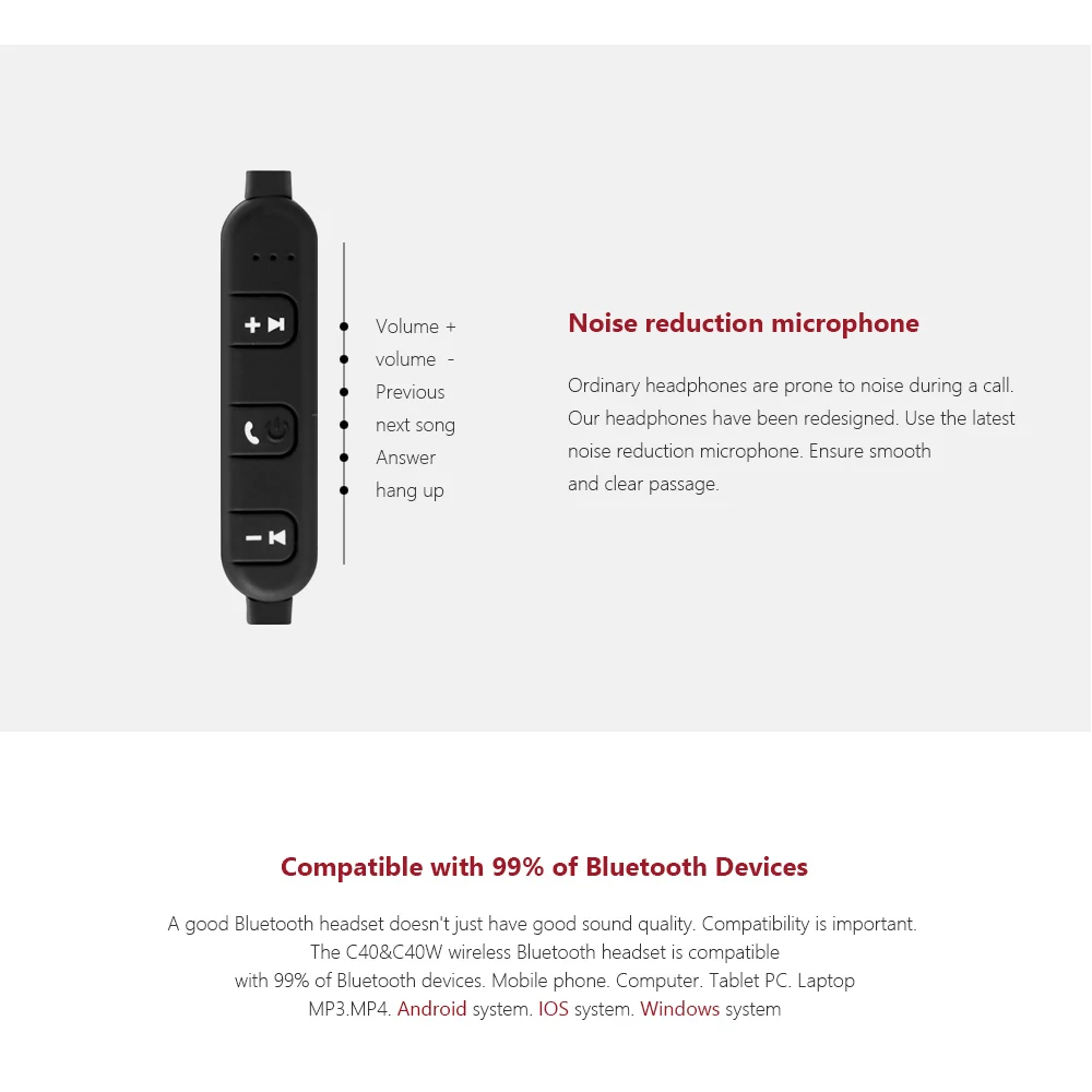 CBAOOO C40 Bluetooth наушники, беспроводная bluetooth гарнитура, спортивная водонепроницаемая Магнитная стерео гарнитура с микрофоном для xiaomi iphone Android