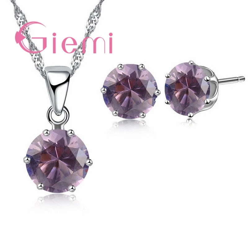 Комплект из колье и серёг серебра 925 пробы с фианитом|Ювелирные наборы| |