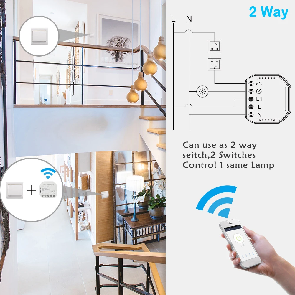 Wi Fi умный светильник переключатель Diy выключатель Модуль Автоматизации &quotSmart