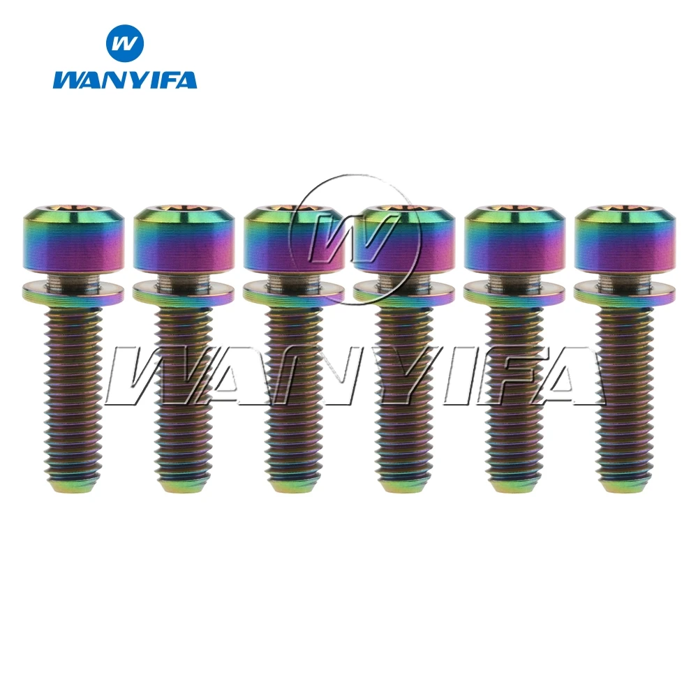 Титановый болт &quotwanifa&quot M5x16mm M5x18mm M5X20mm титановый Ti велосипедные шурупы с шайбой 6
