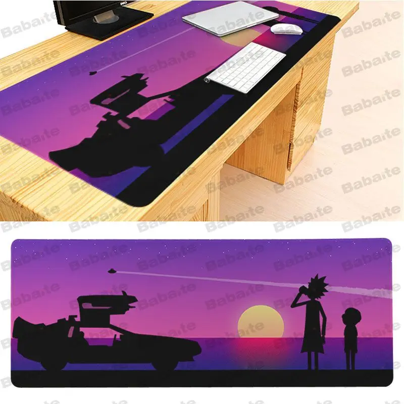 Игровой коврик для мыши Babaite Rick and Morty размер для компьютерной мыши 40x90 см