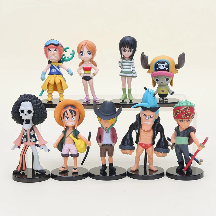 9 шт./компл. Аниме One Piece ПВХ экшн-фигурки милые фигурки игрушки куклы