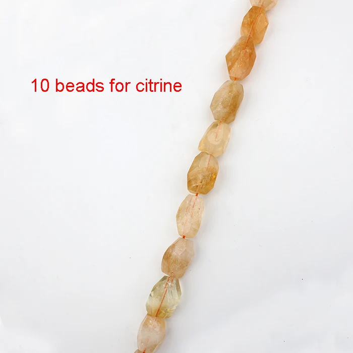 Citrine 10 шт. натуральный Амазон Роза Prehnit тигровые глаза граненые овальные 17-20mmx12-15mm пробитые свободные AA кварцевые хрустальные ювелирные бусины - Цвет: Citrine