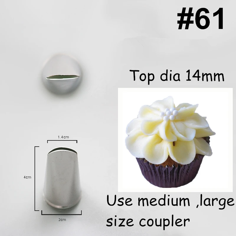 

#61 Stainless Steel Icing Piping Nozzles Pastry Tips Set For rose flower cupcakes party suppliers