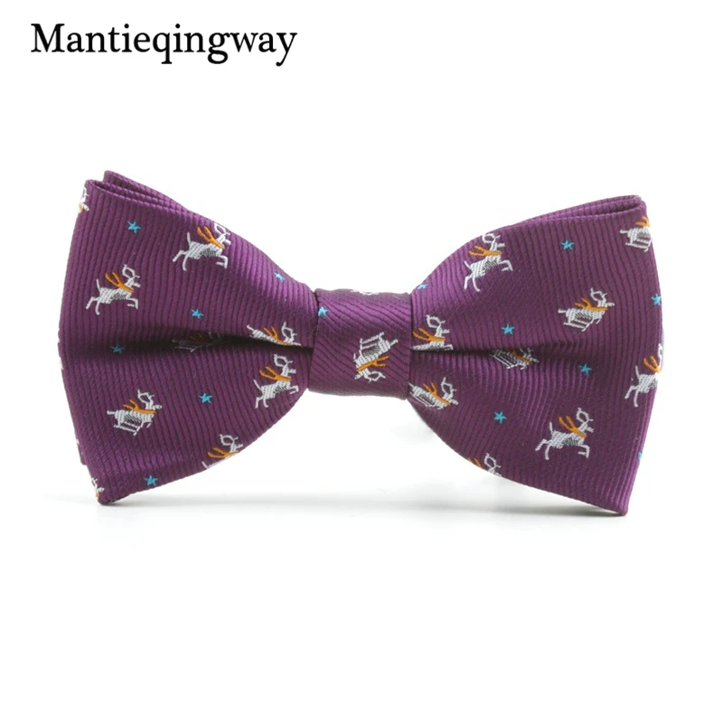 191 Mantieqingway/Детские вечерние галстуки-бабочки из полиэстера; Рождественский галстук-бабочка для маленьких мальчиков и девочек с рисунком лося; детская бабочка - Цвет: 191