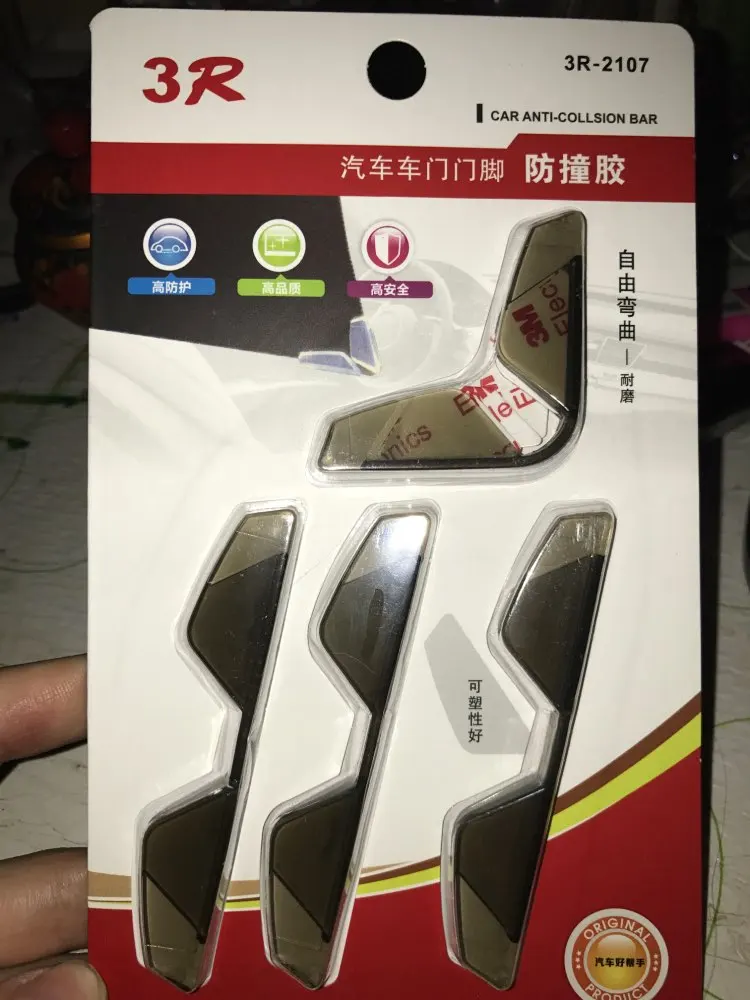 4 шт. автомобильные бамперные полоски защита дверей угловые защитные наклейки