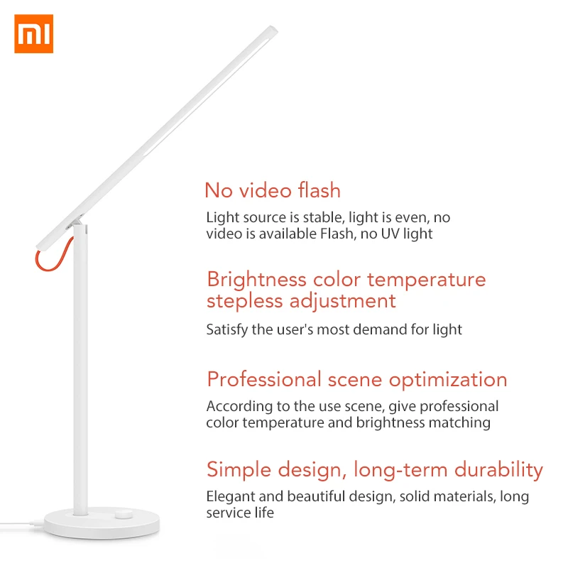 Умная Светодиодная настольная лампа Xiaomi Mijia Mi приглушаемый светильник для чтения
