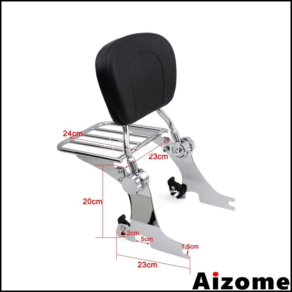 Задняя багажная стойка для мотоцикла Sissy Bar подушка пассажира съемная спинка Harley