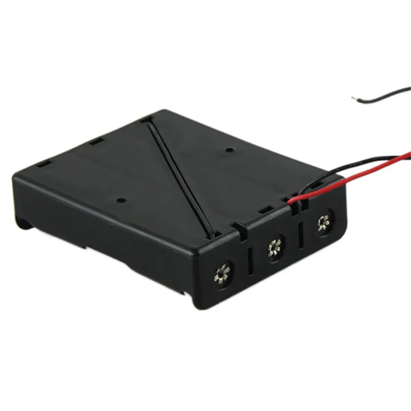 Лучшая цена пластиковый чехол для хранения батареи держатель коробки 3x18650 Черный