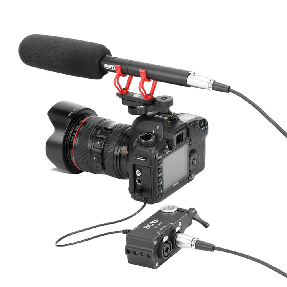 BOYA BY MA2 аудио микшер Двухканальный для DSLR камеры видеокамеры 15 мм 19 стержень
