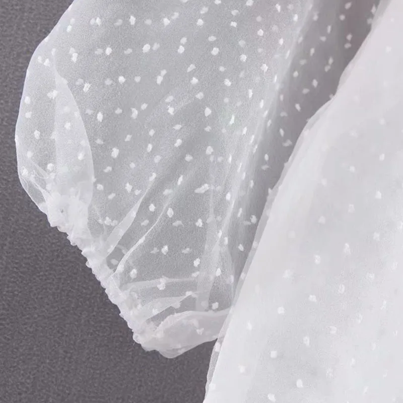 Женская модная блузка с длинным рукавом полупрозрачные тонкие рубашки вышивкой