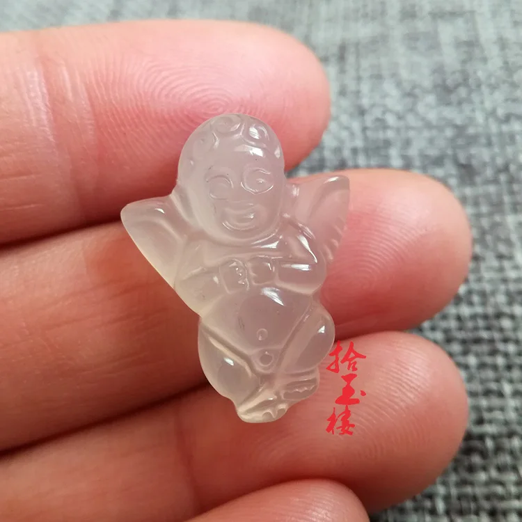 Подвеска из натурального нефрита агата сердолика ангела для мужчин и женщин